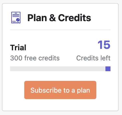 credit metering
