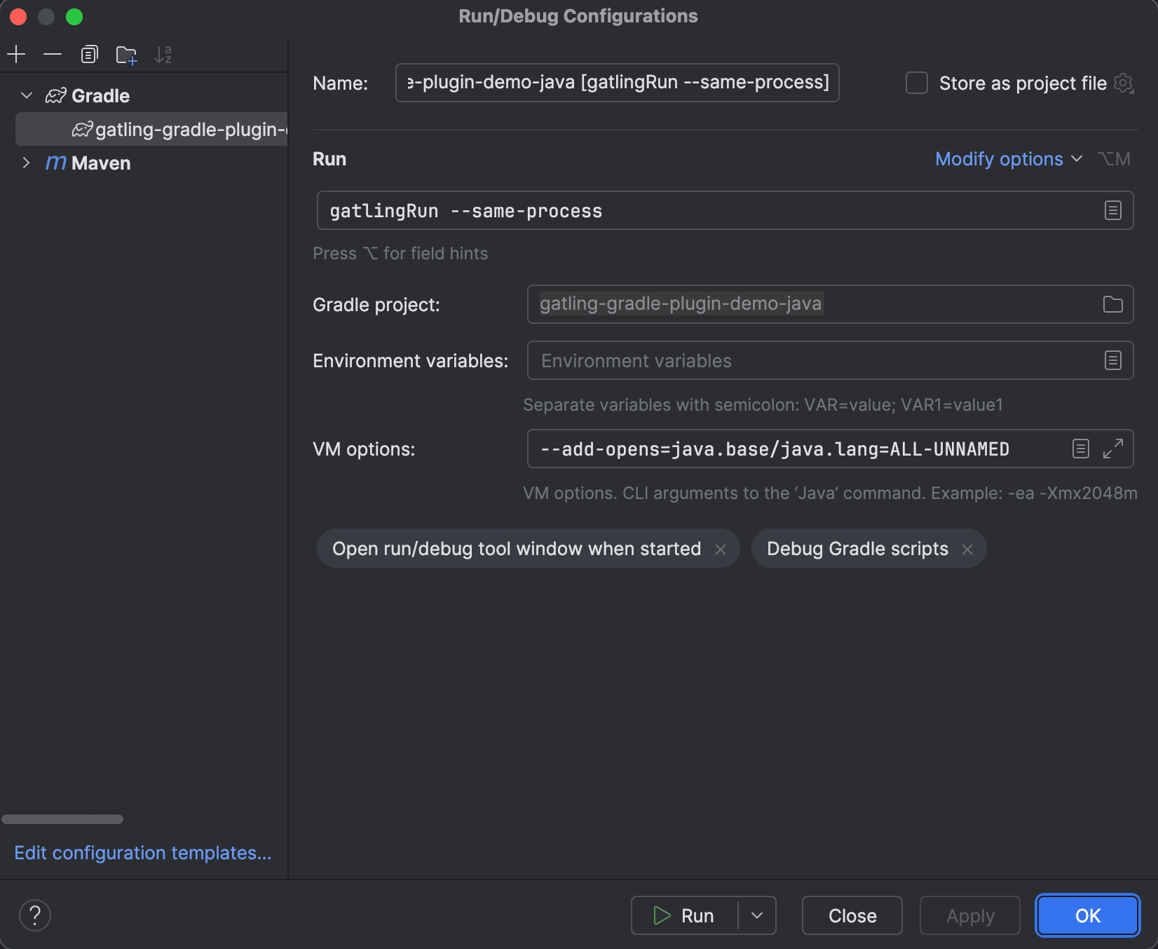 IntelliJ Gradle Debug Configuration