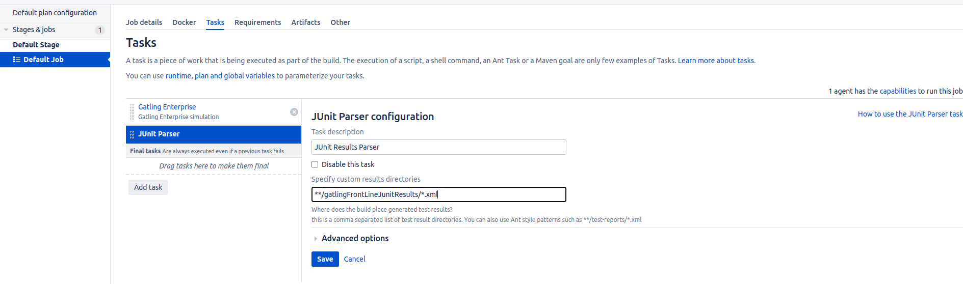 JUnit configuration