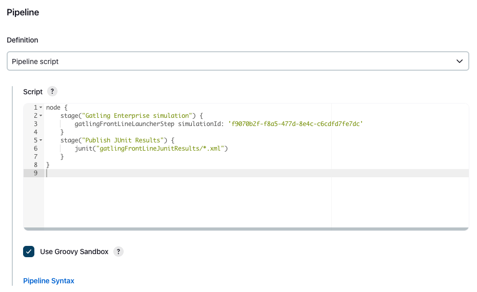 Pipeline Configuration