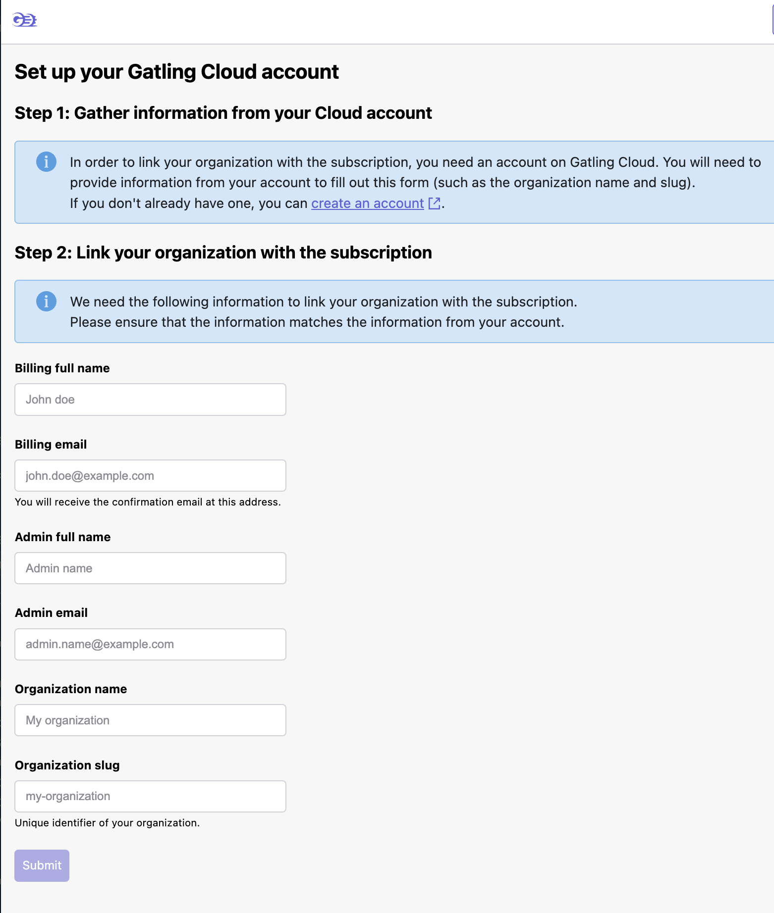setup subscription